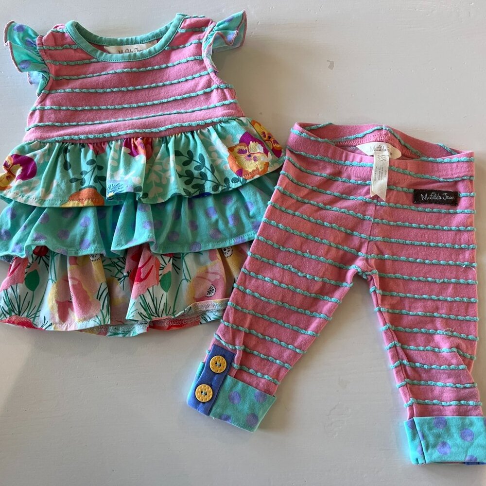 Matilda Jane outfit in Size 3–6 months, in Good pre‑owned condition.